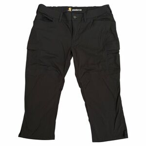 Carhartt Straight Fit Cargo Capris Women’s Size 16 Black Stretch Pants